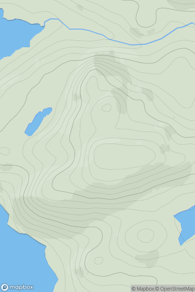 Thumbnail image for Garbh Shron [Cape Wrath Peninsula] showing contour plot for surrounding peak